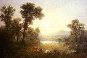Asher Brown Durand Lake Scene in the Mountains Spain oil painting artist